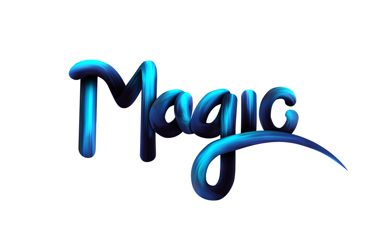 magic calligraphy blue letter png