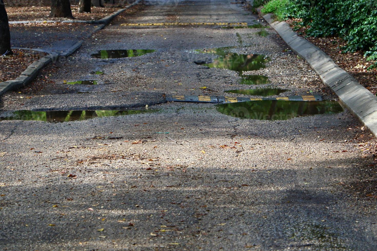 Road for pedestrians in a city park in northern Israel. photo