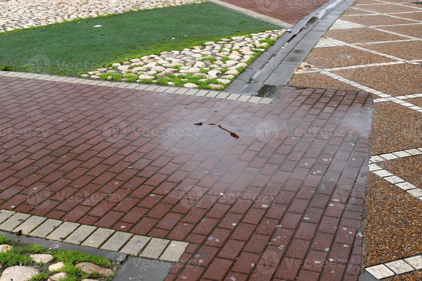 Road for pedestrians in a city park in northern Israel. photo