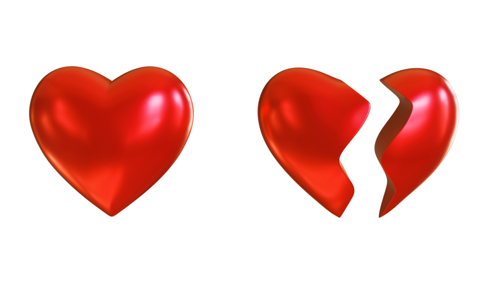 Valentijnsdag dag hart 3d illustratie ontwerp png