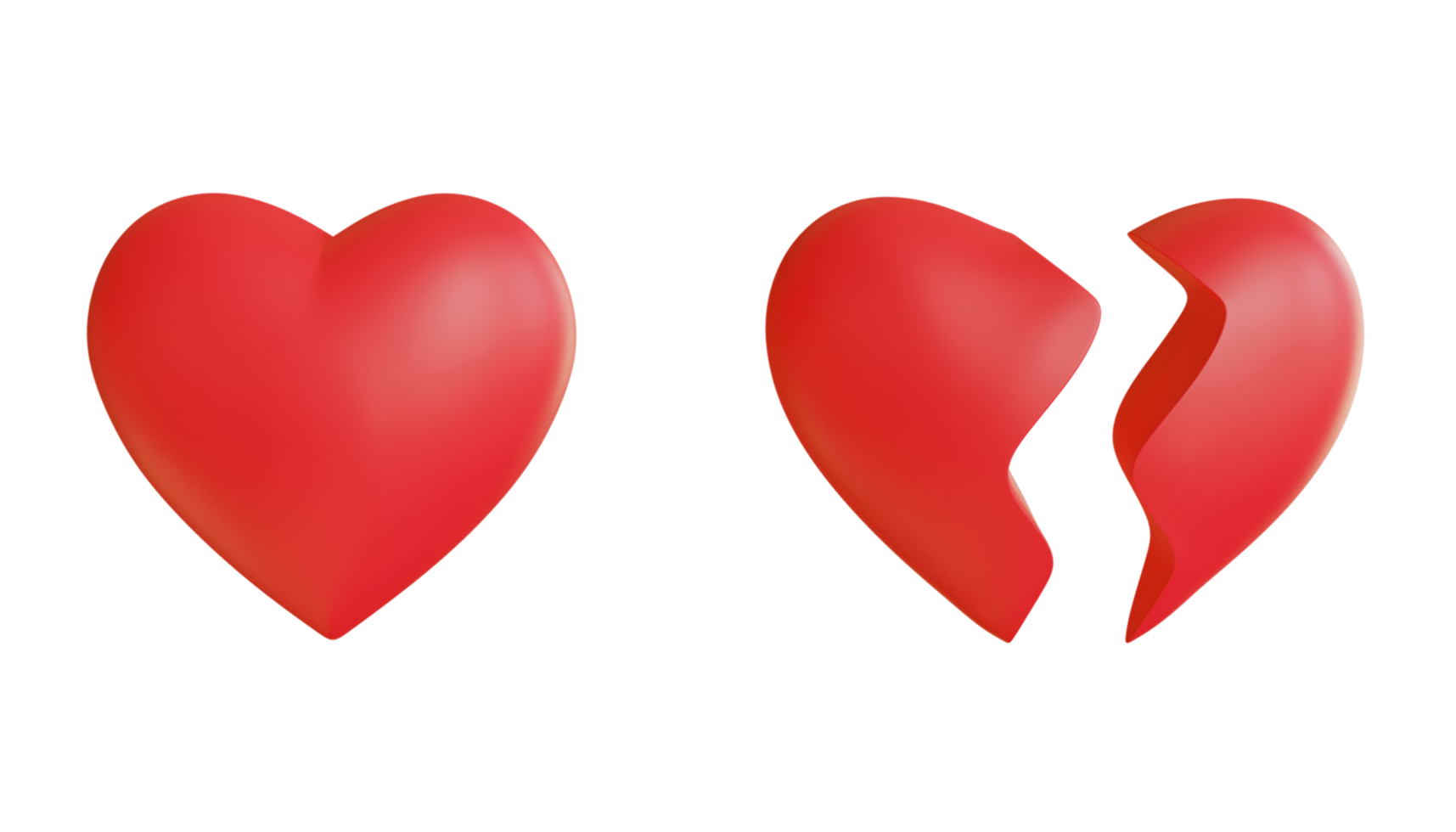 Valentijnsdag dag hart 3d illustratie ontwerp png