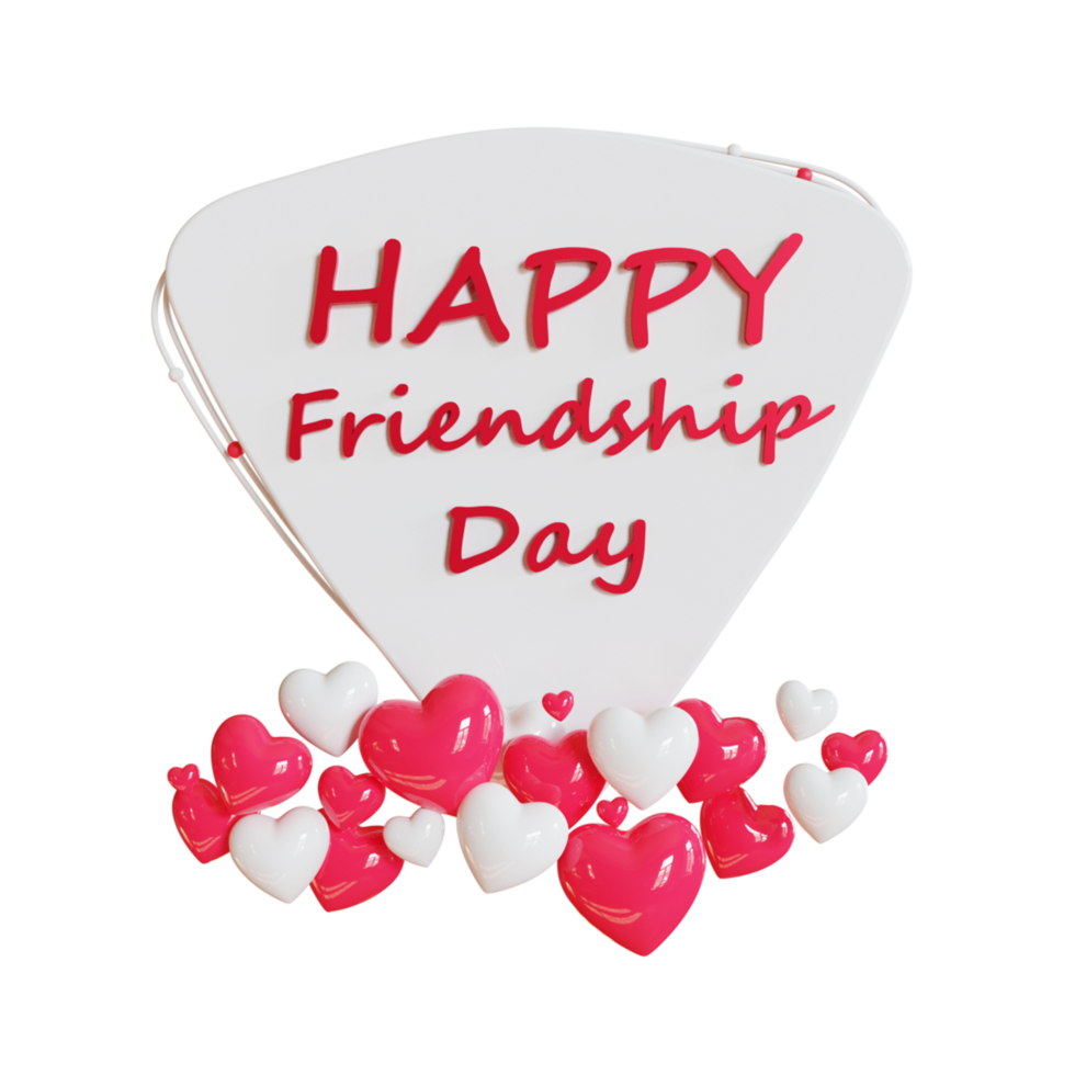 happy friendship day 3d illustration 16659023 PNG