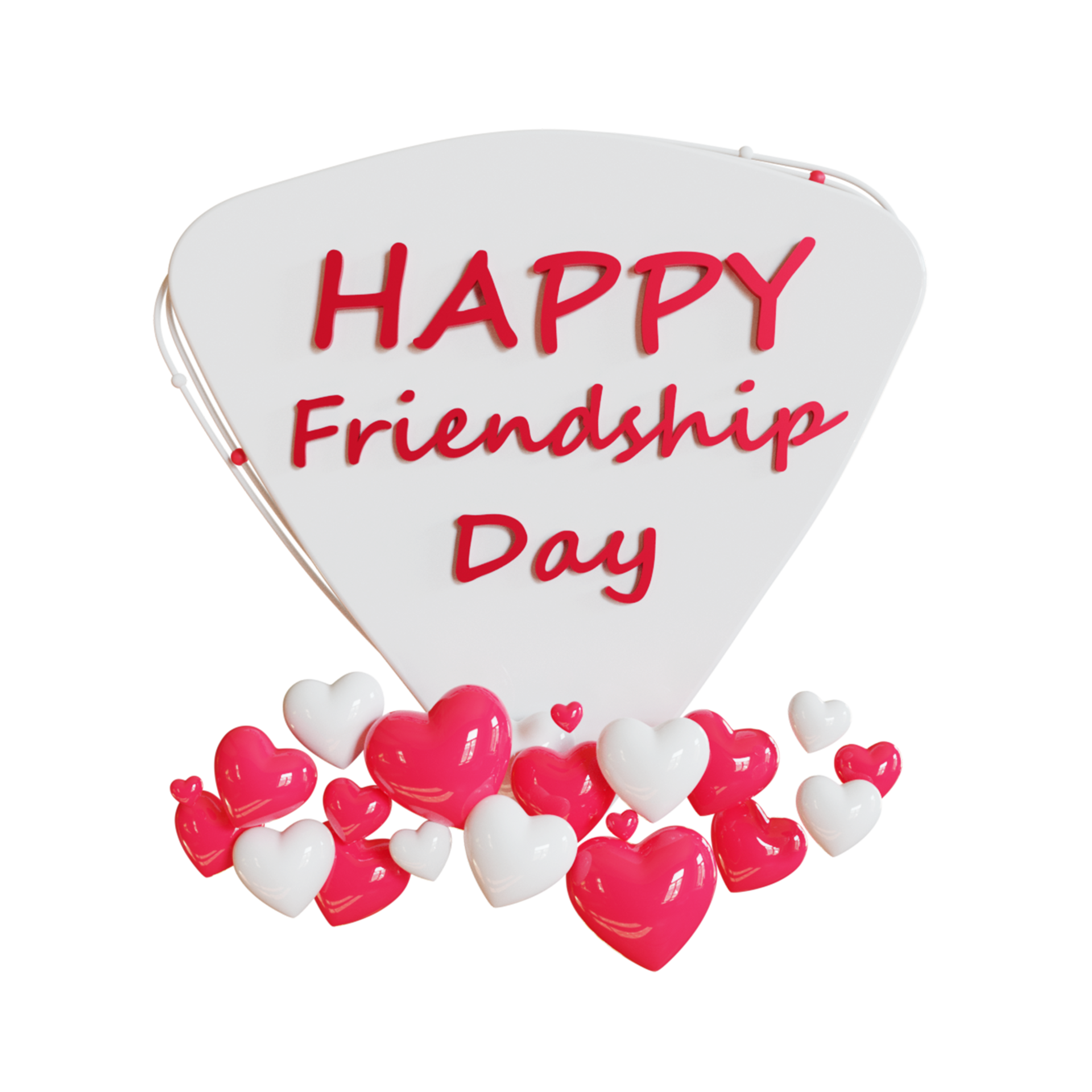 happy friendship day 3d illustration 16659023 PNG