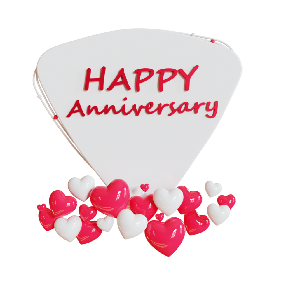 happy anniversary 3d illustration 16659028 PNG