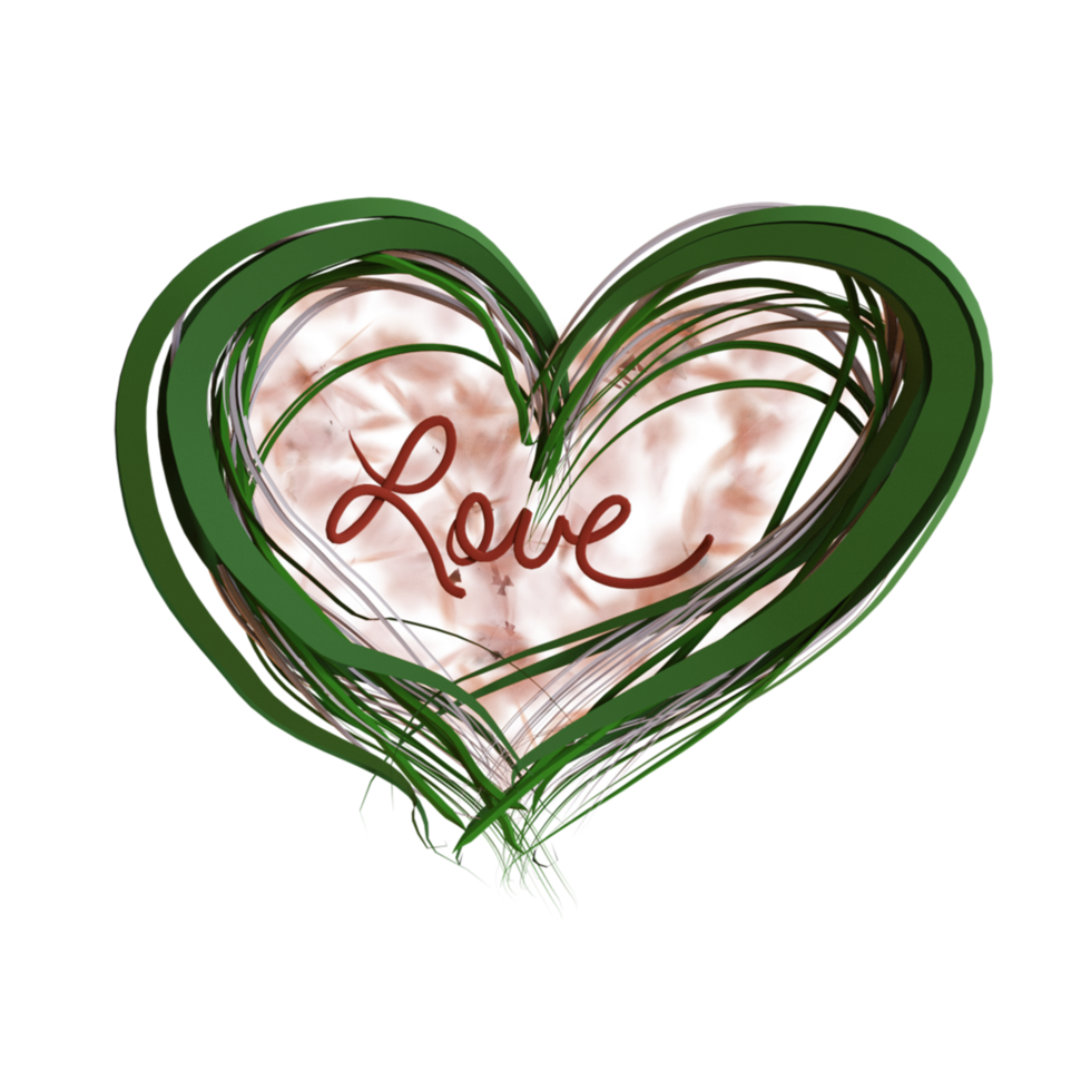 conception d'illustration 3d coeur saint valentin png