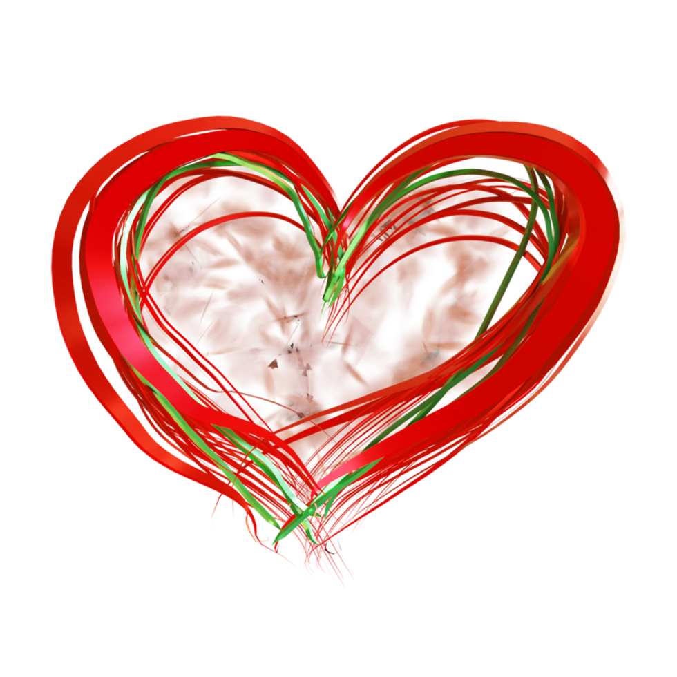 valentine's day heart 3d illustration design png