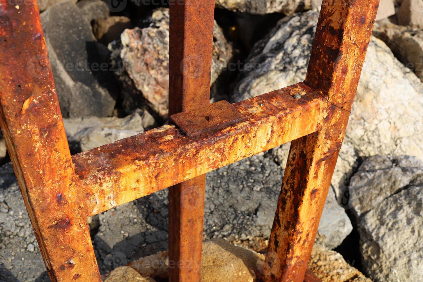 Texture of old and rusty iron. photo