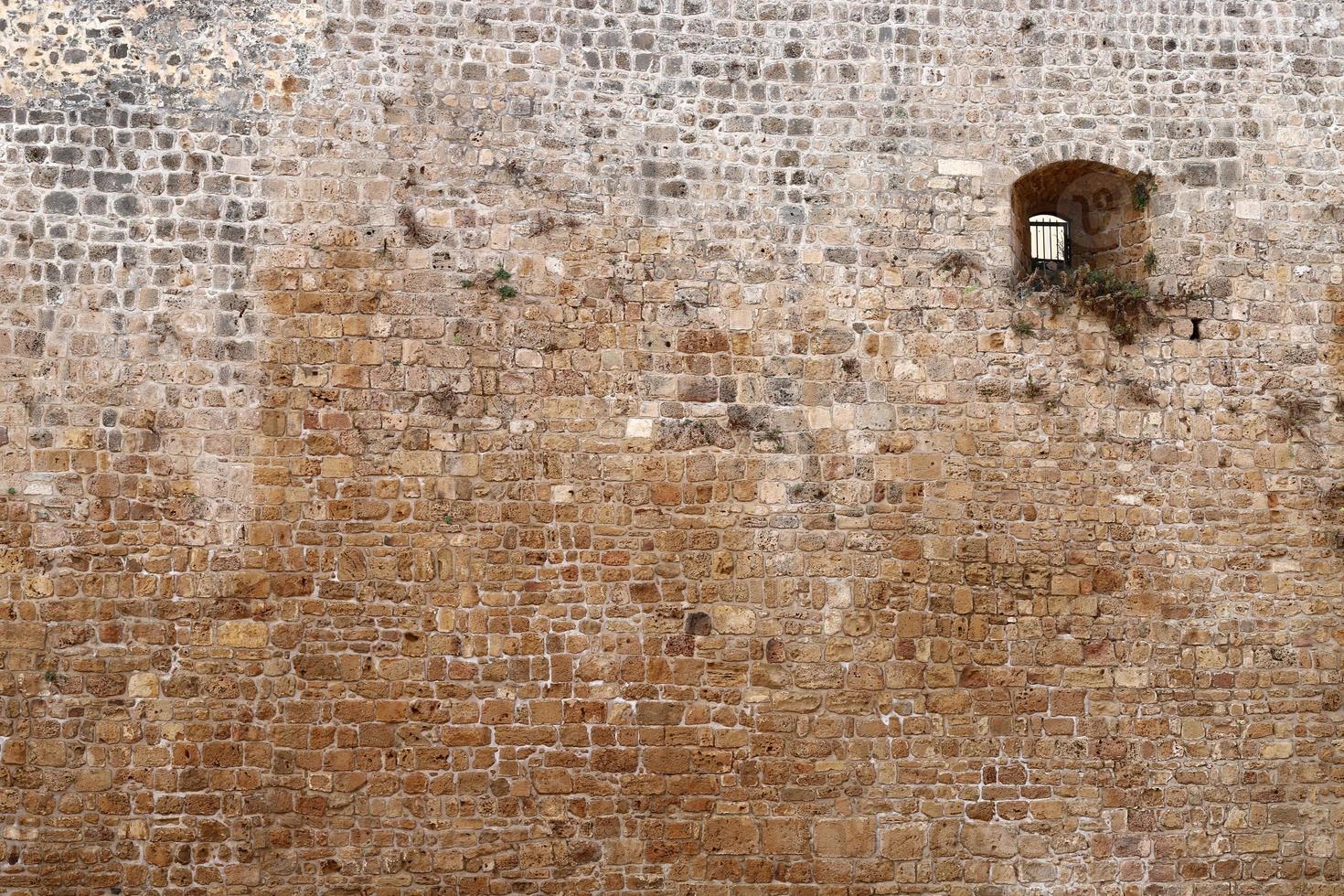 Wall of an ancient fortress in northern Israel. photo