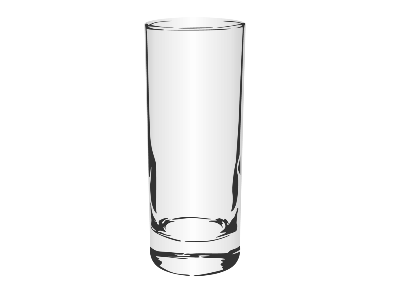 Transparent drinking glass png