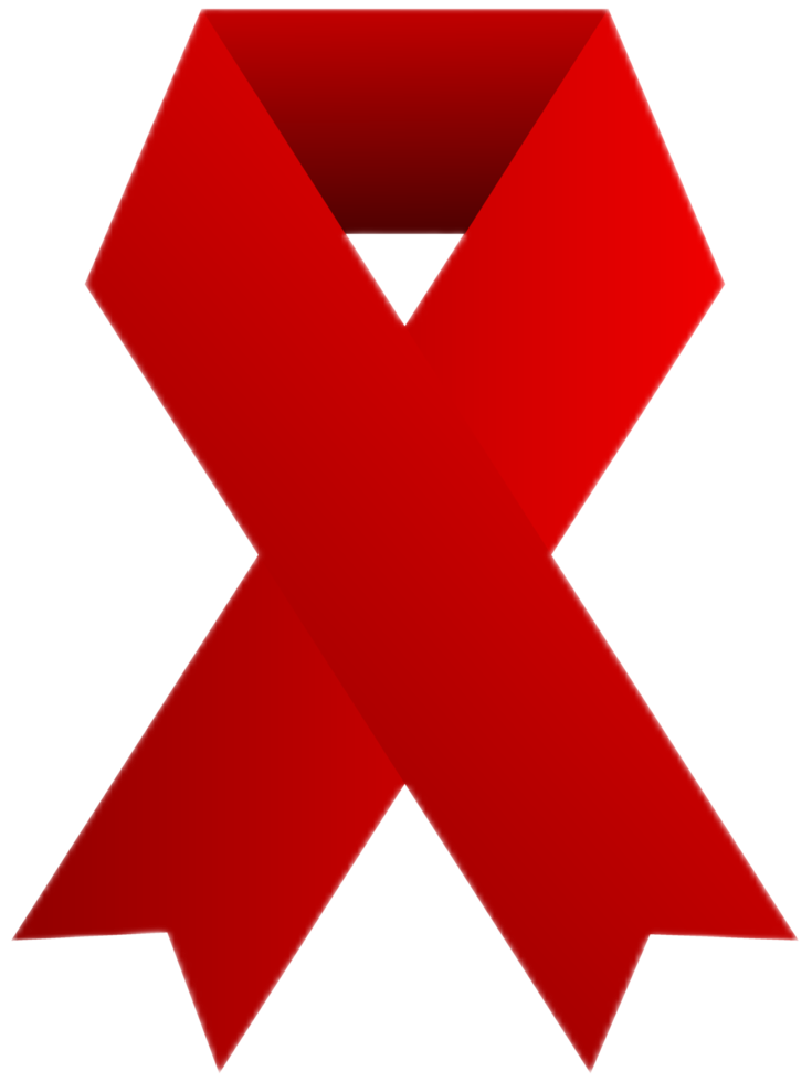 Red Ribbon PNG for Awareness Design