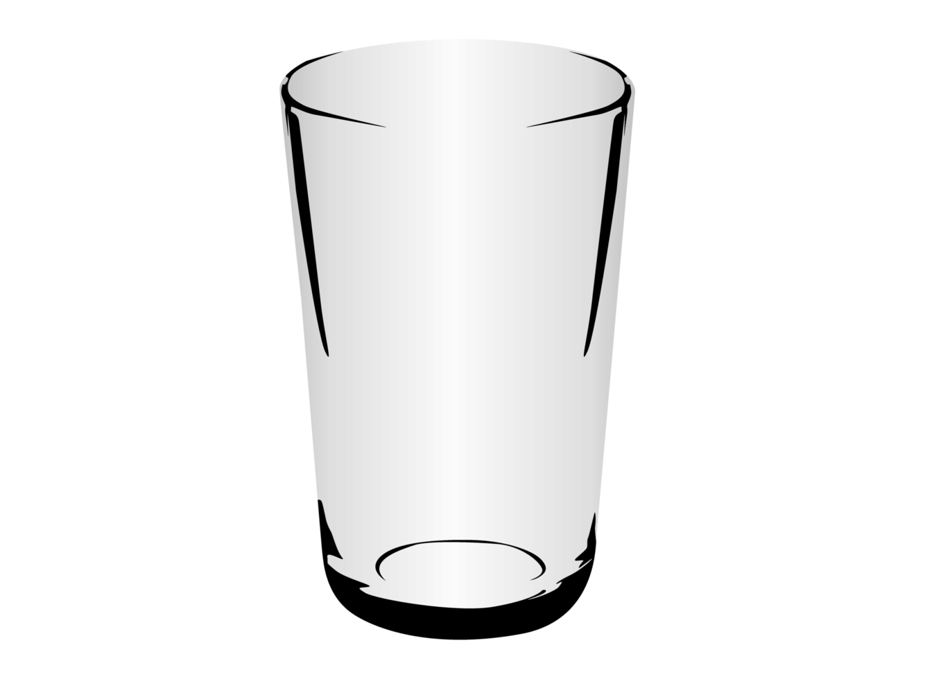 Transparent drinking glass png