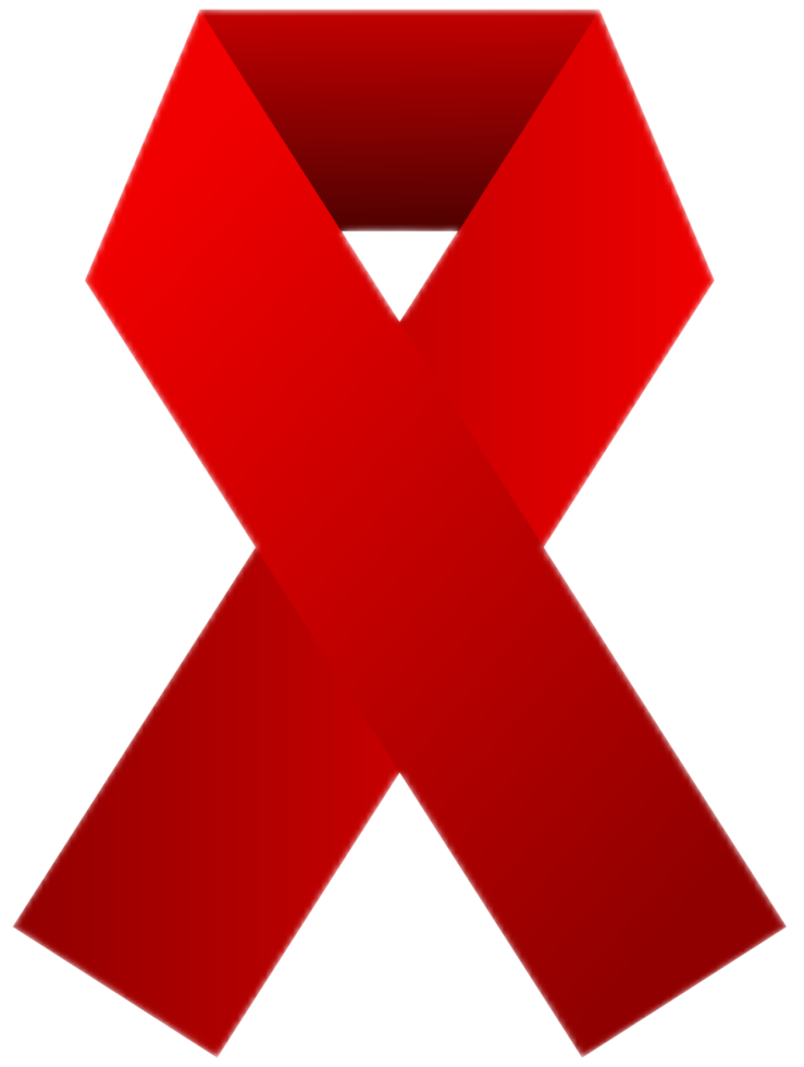 Red Ribbon PNG for Awareness Design