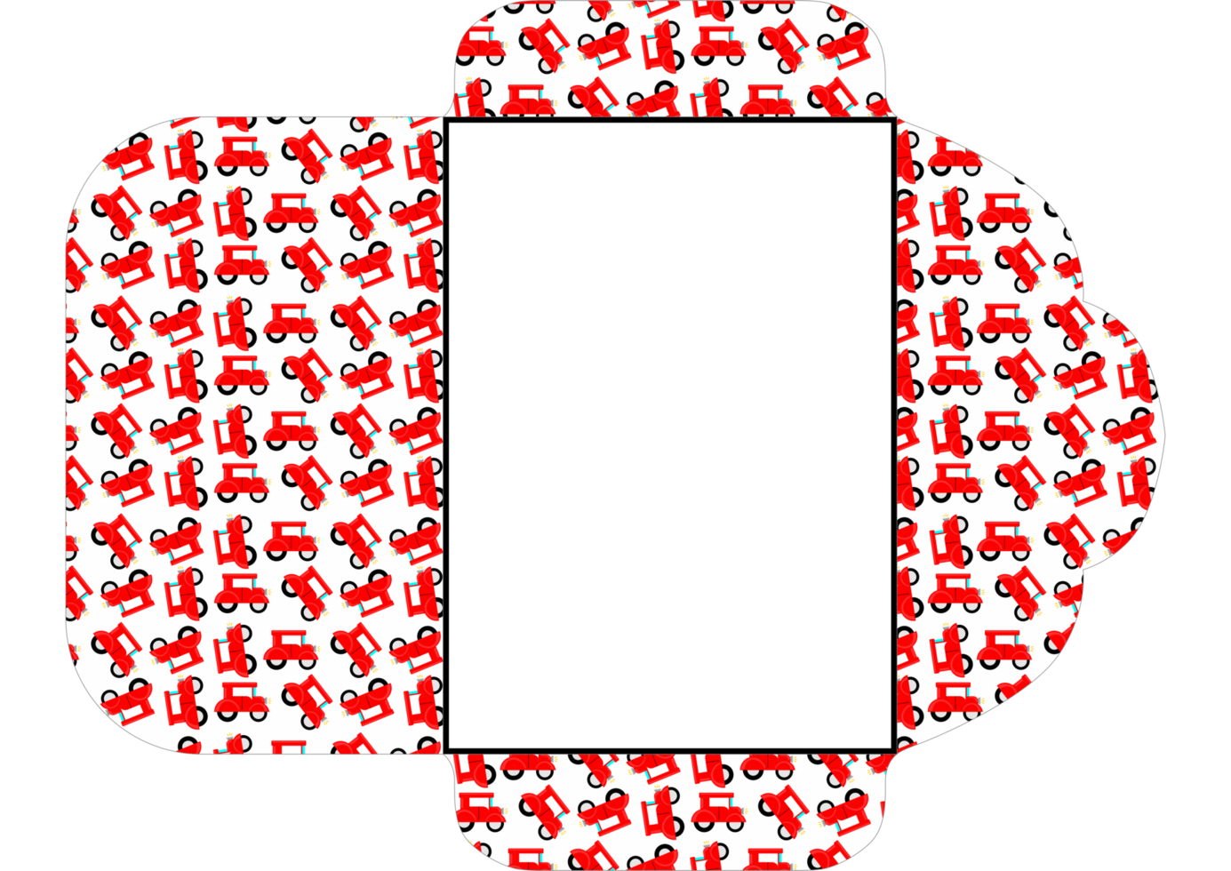 Envelope Design With Car Pattern Theme png
