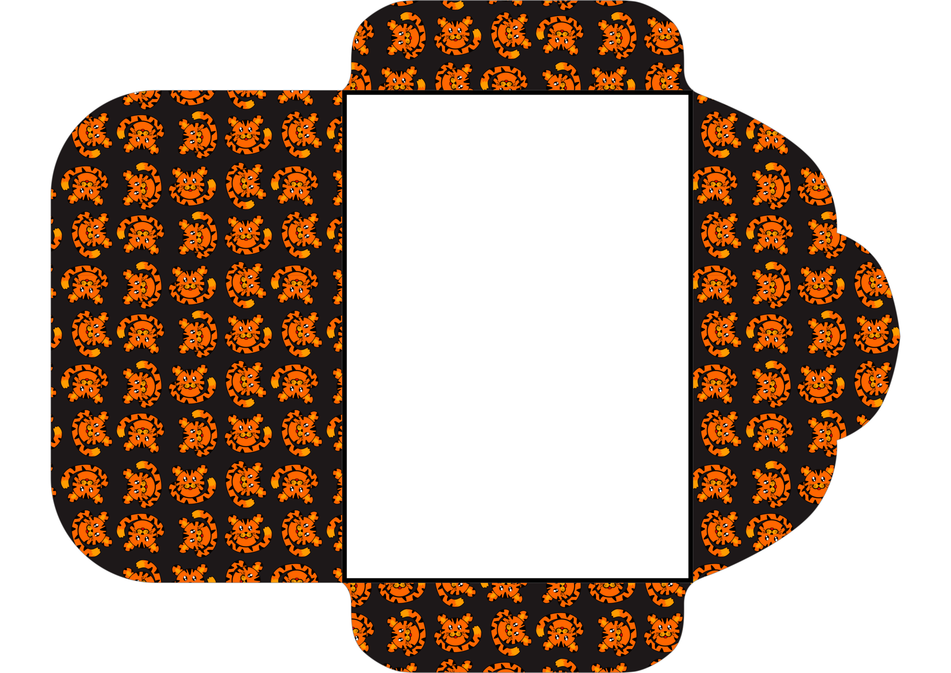 Envelope Design With Tiger Pattern Theme 16659407 PNG