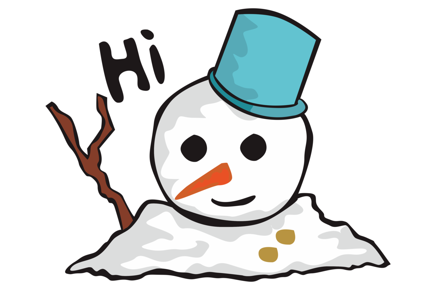 Free Melted Snowman Christmas Cartoon 16659456 PNG with Transparent  Background