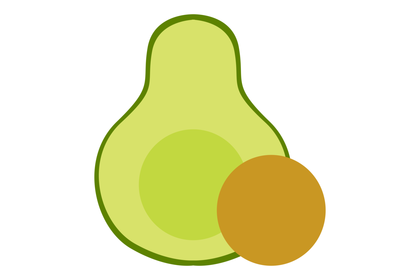 Slice of Avocado Fruit png