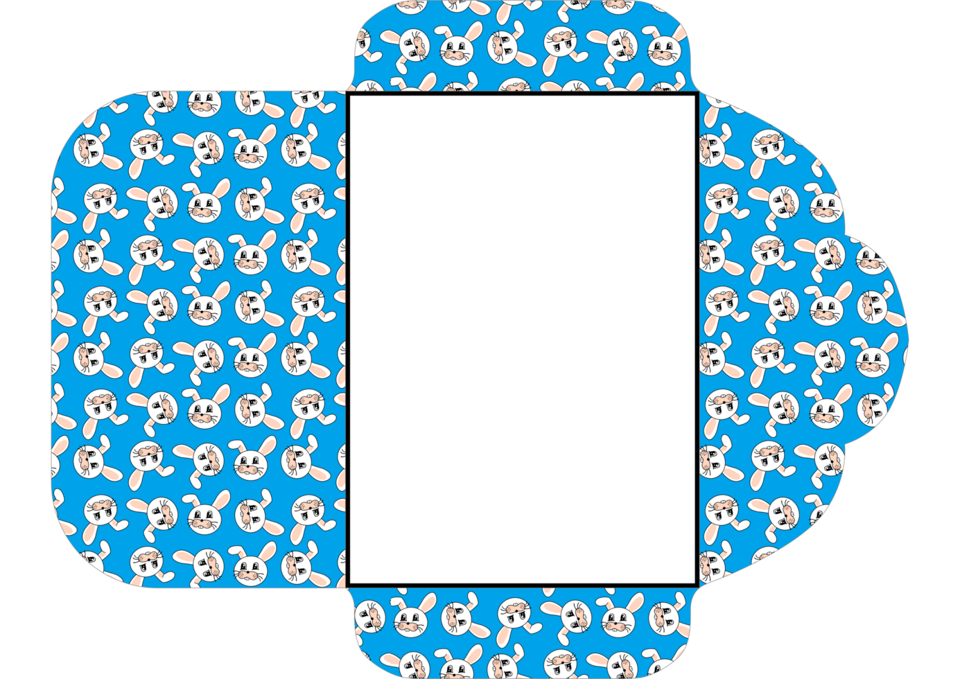 Envelope Design With Rabbit Pattern Theme png