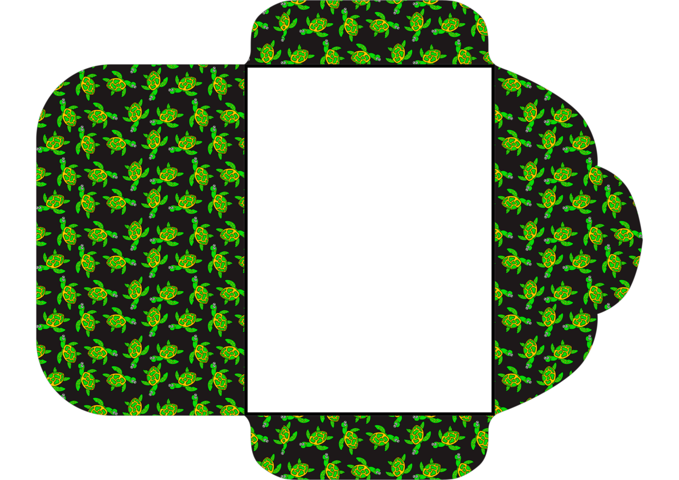 Envelope Design With Sea Turtle Pattern Theme png