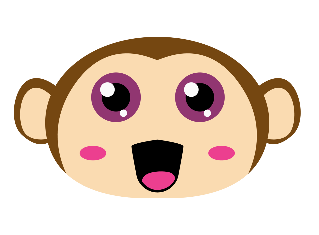dibujos animados de cabeza de animal - mono png