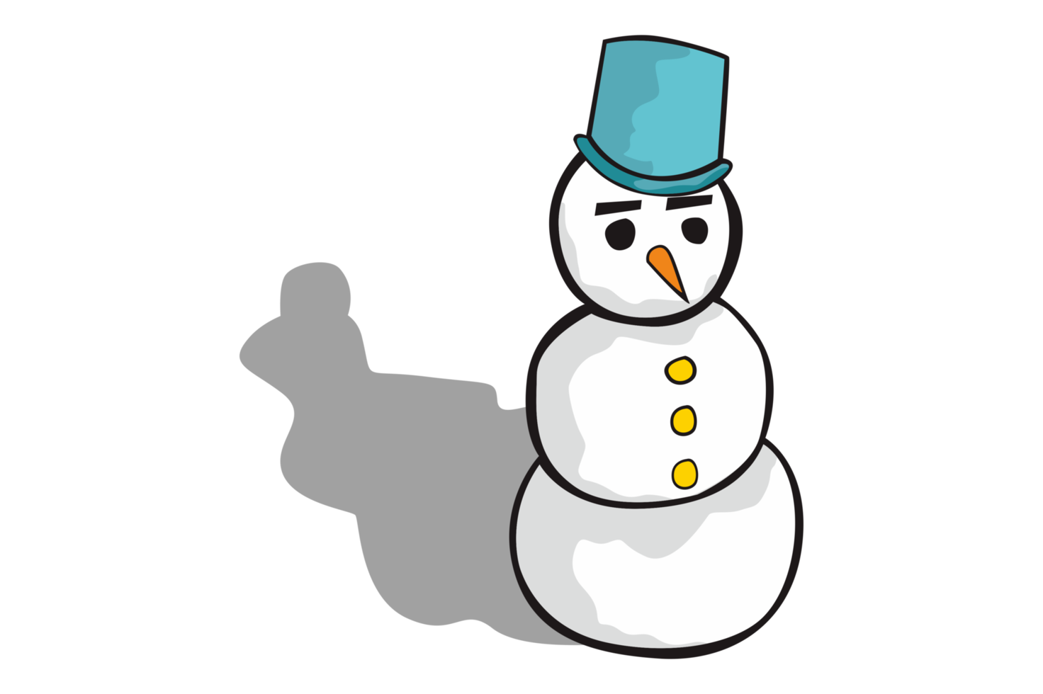 weihnachtsschneemann-zeichentrickfigur png