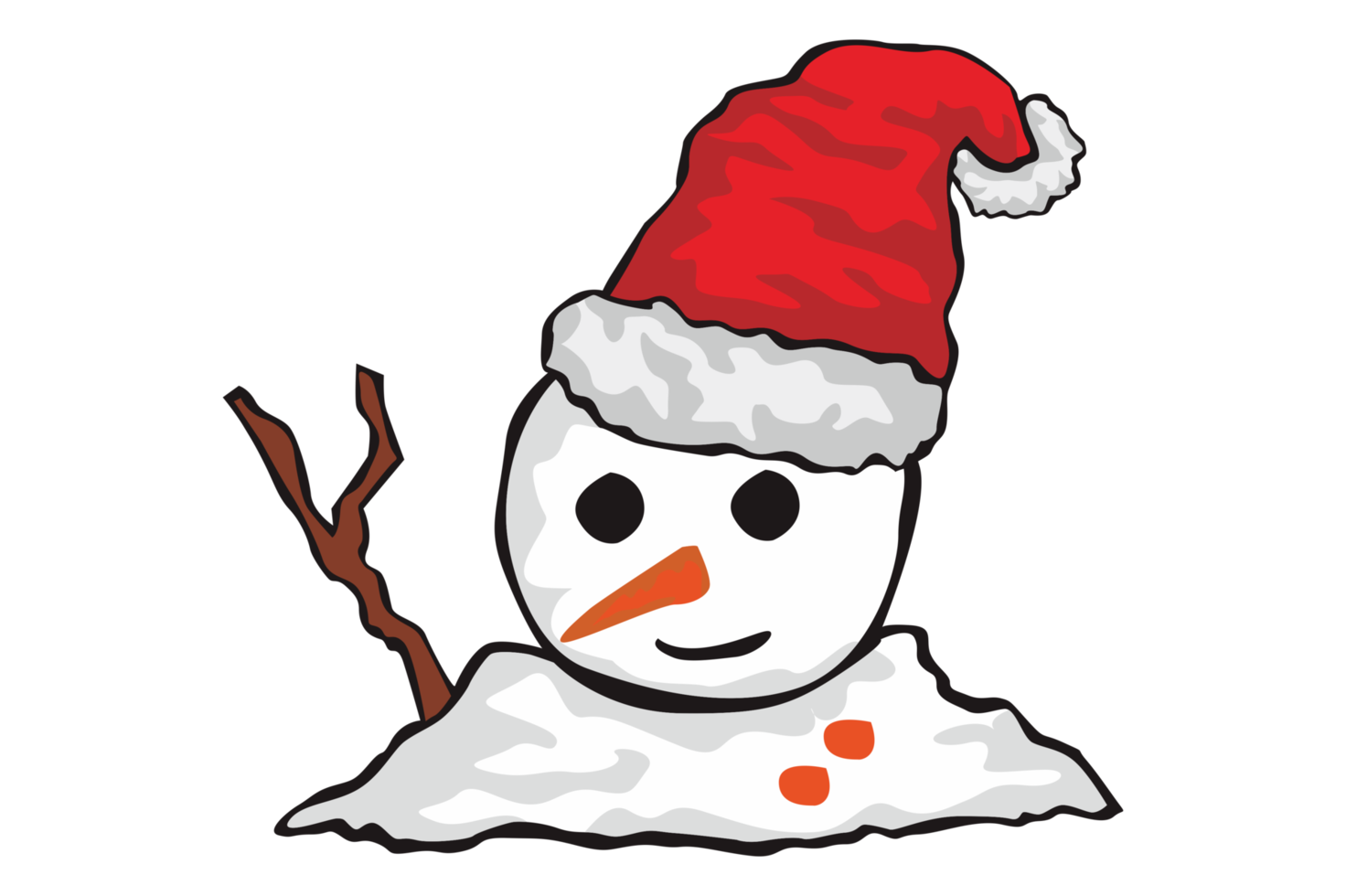 Melted Snowman Christmas Cartoon png