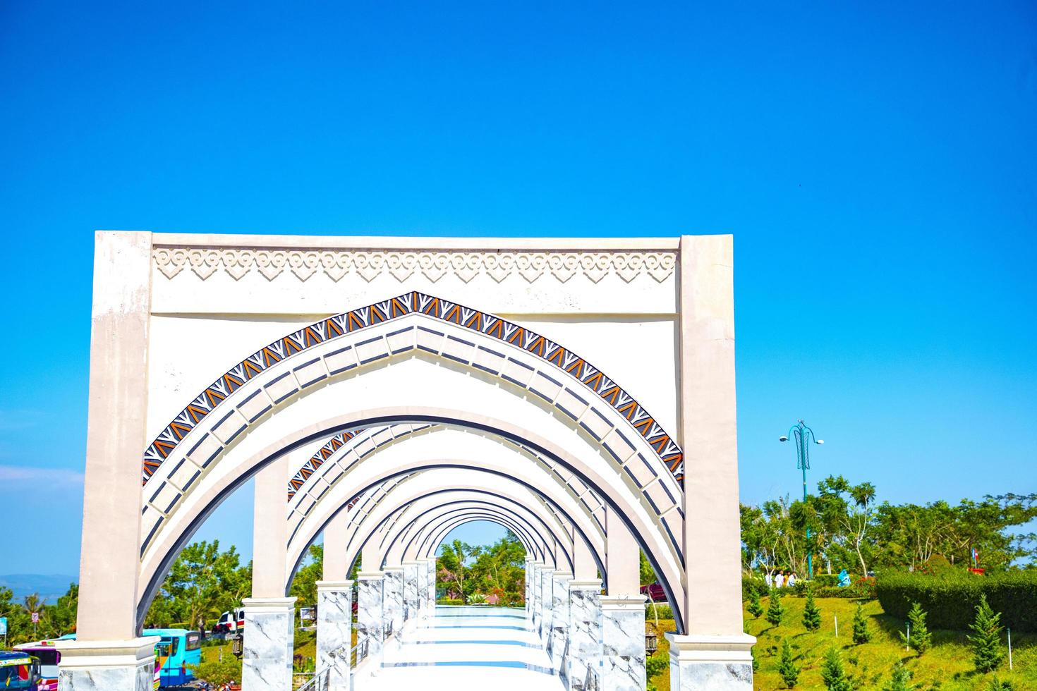 View of the Beautiful Gate from the Great Mosque of Syahrun Nur photo