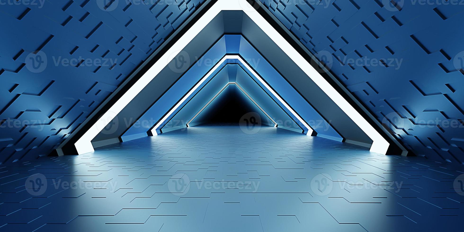 tunnel passage neon light laser techno cyberspace technology hyperloop pipe scifi hi tech digital glow tunnel 3d illustration photo
