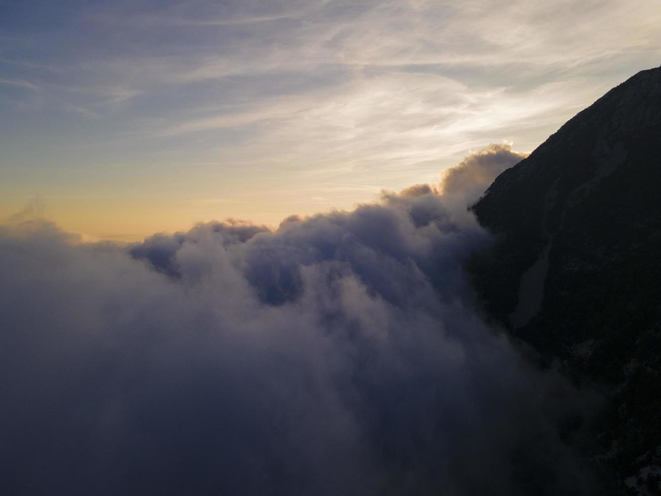 amazing view of cloud and road from aerial in nature photo