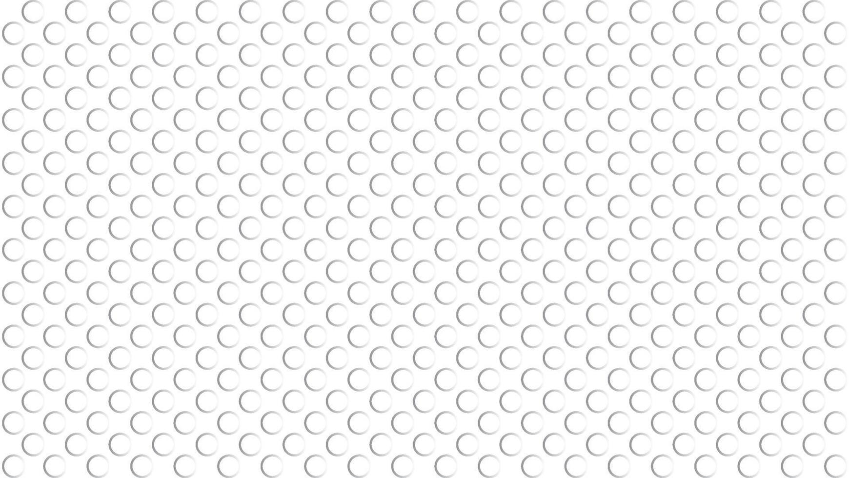 Flat embossed white round texture. Abstract background design template. Realistic rendition. Golf ball seamles pattern. vector