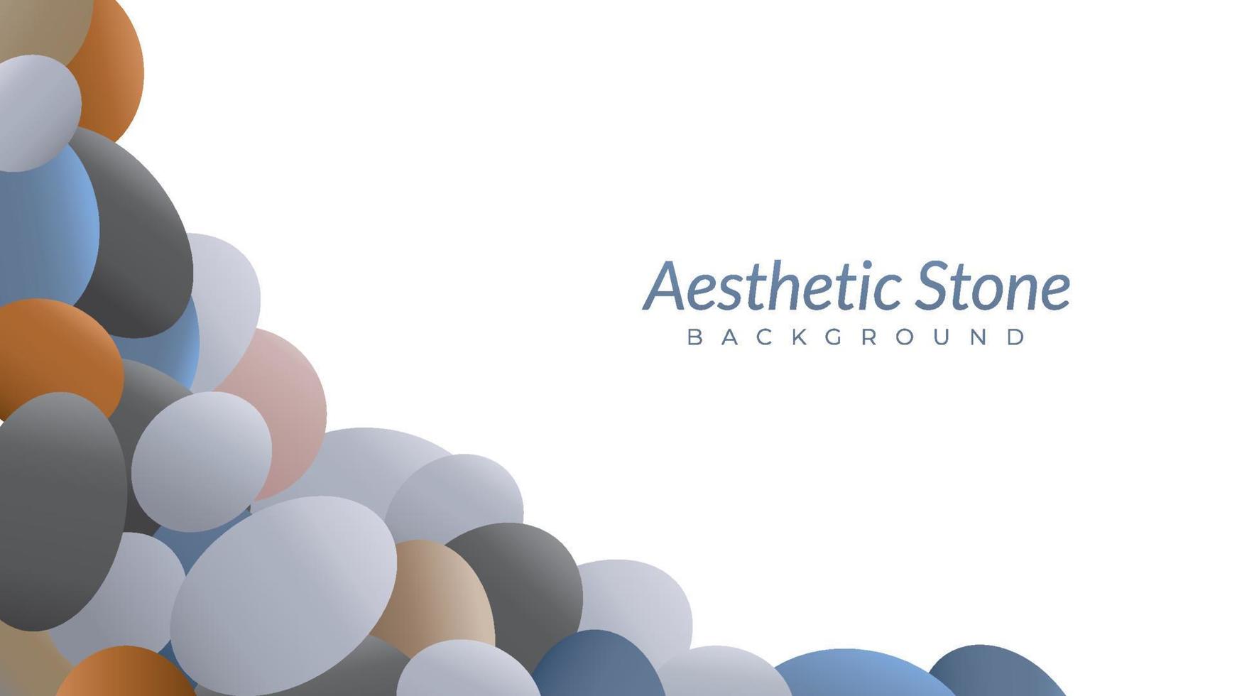 pile of stones vector illustration. aesthetic background design template with blank space. oval shape like an egg.