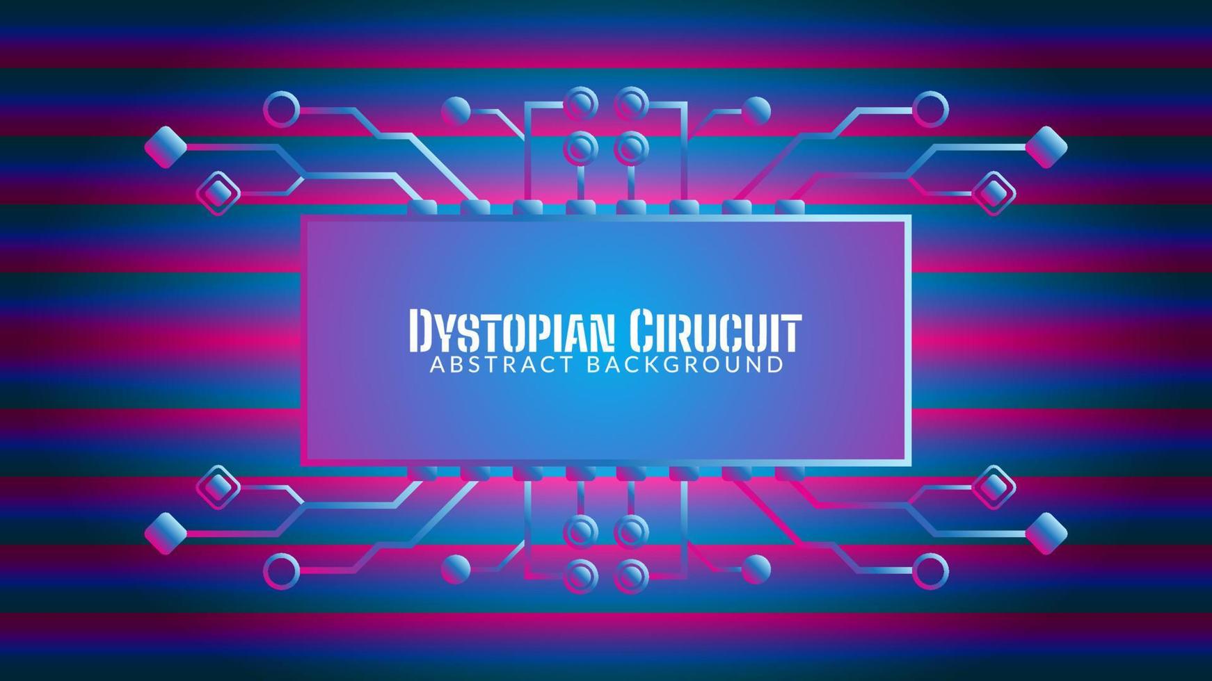 circuito cyberpunk en patrón de barra de degradado. árbol electrónico distópico con forma de rectángulo. ilustración vectorial plantilla de diseño de fondo abstracto. tema de color degradado azul rosa púrpura violeta. vector