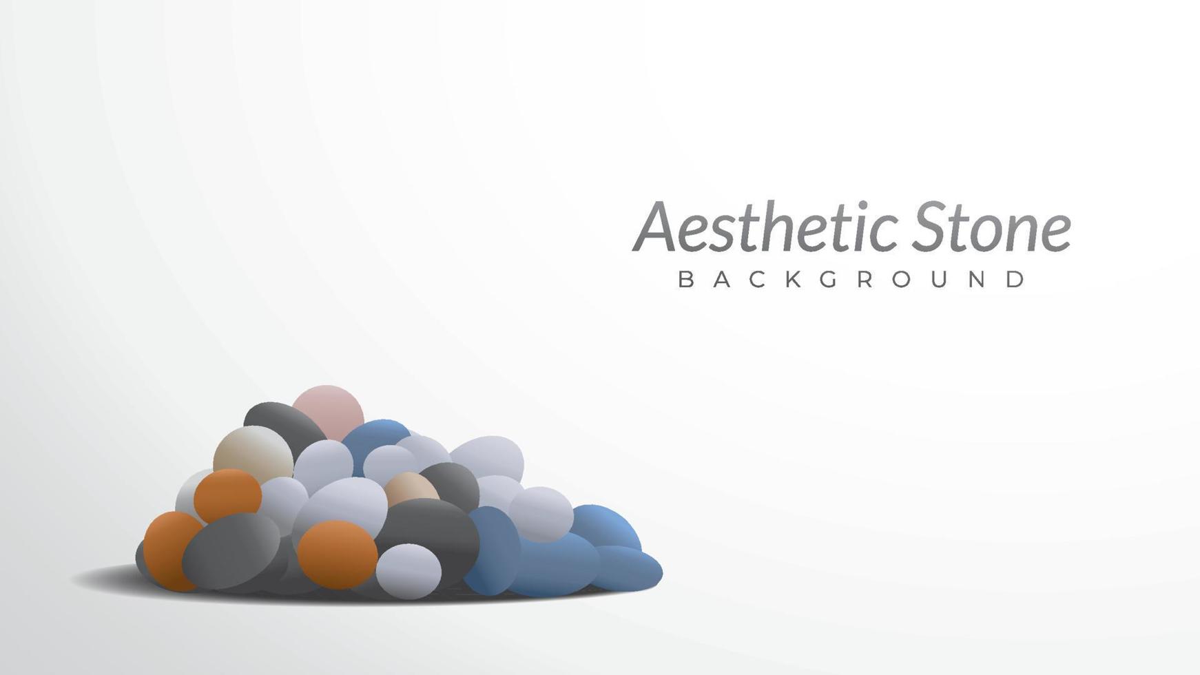 aesthetic background design template with blank space. pile of marble stones vector illustration.