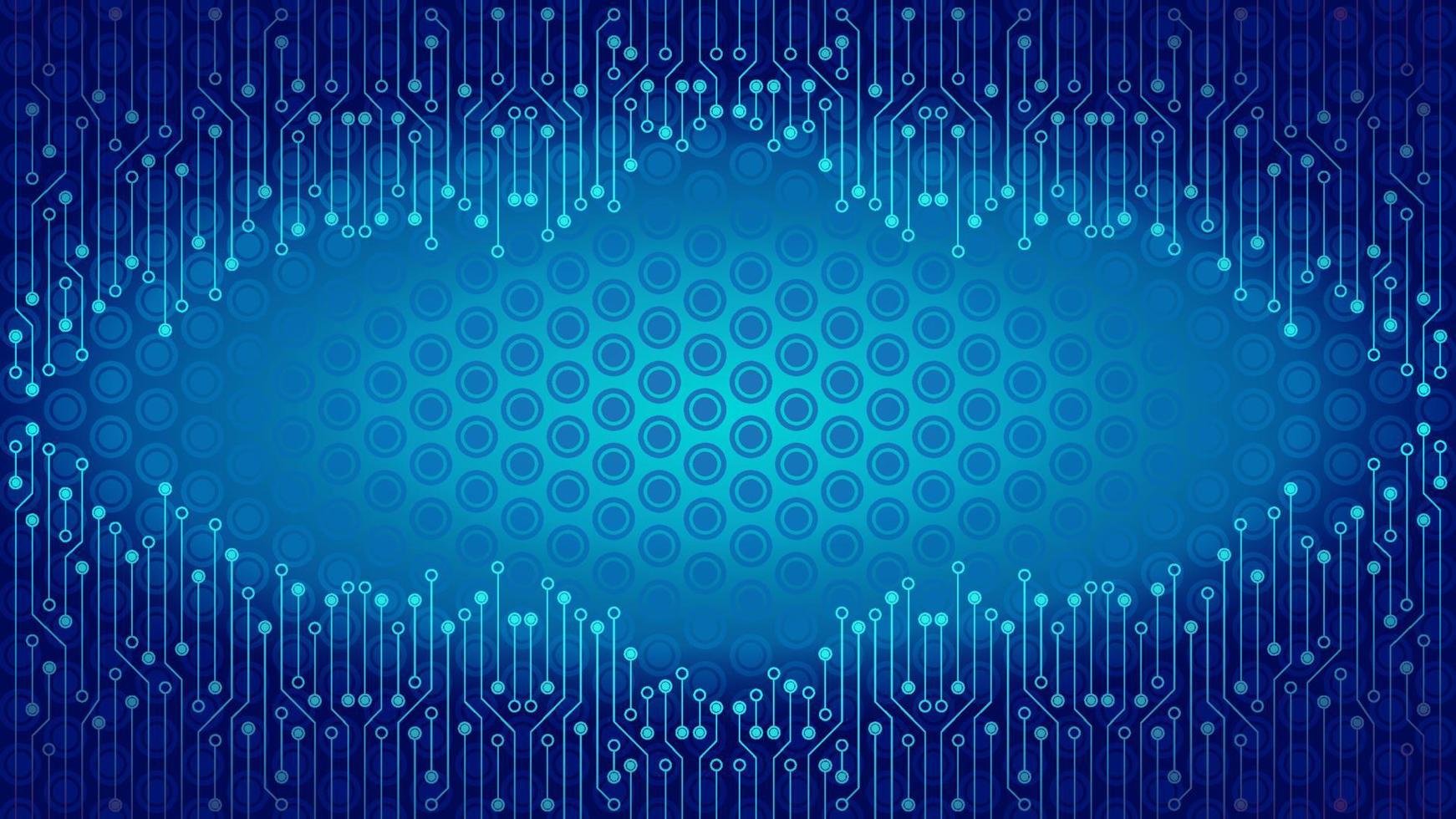 plantilla de diseño de fondo de placa de circuito cyberpunk. Ilustración de vector de tecnología cibernética abstracta con textura de piel de reptil. concepto de diseño de transferencia de datos de seguimiento de pcb de ciencia ficción. degradado azul oscuro