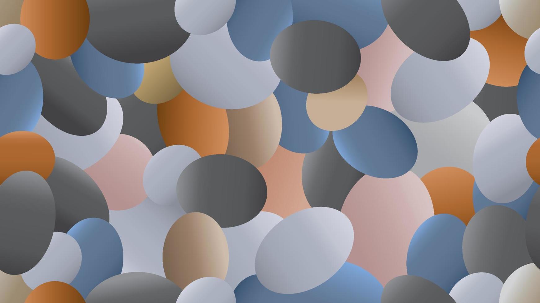 pile of stones vector illustration. aesthetic background design template. seamless pattern. oval shape like an egg.