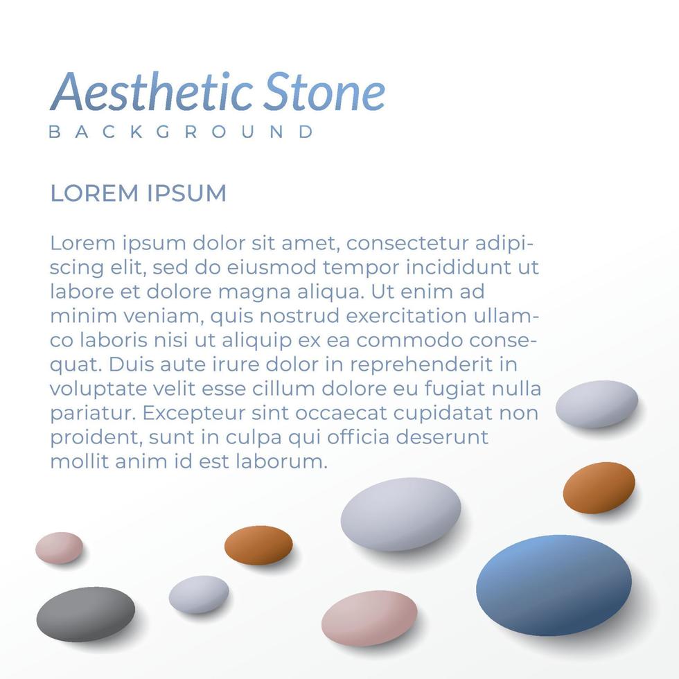 marble stones vector illustration. social media post template. aesthetic background design with blank space. oval shape like an egg. square, white, black, blue gray, beige, brown orange. pastel color.