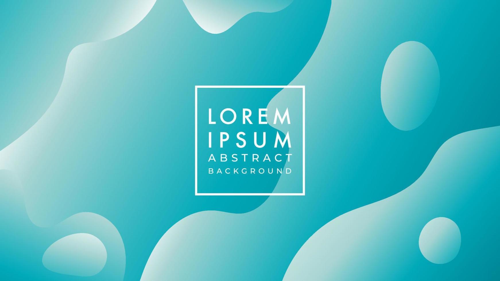 Vector illustration of minimal wavy liquid. Turquoise, white blue green color gradient. Abstract background design template.