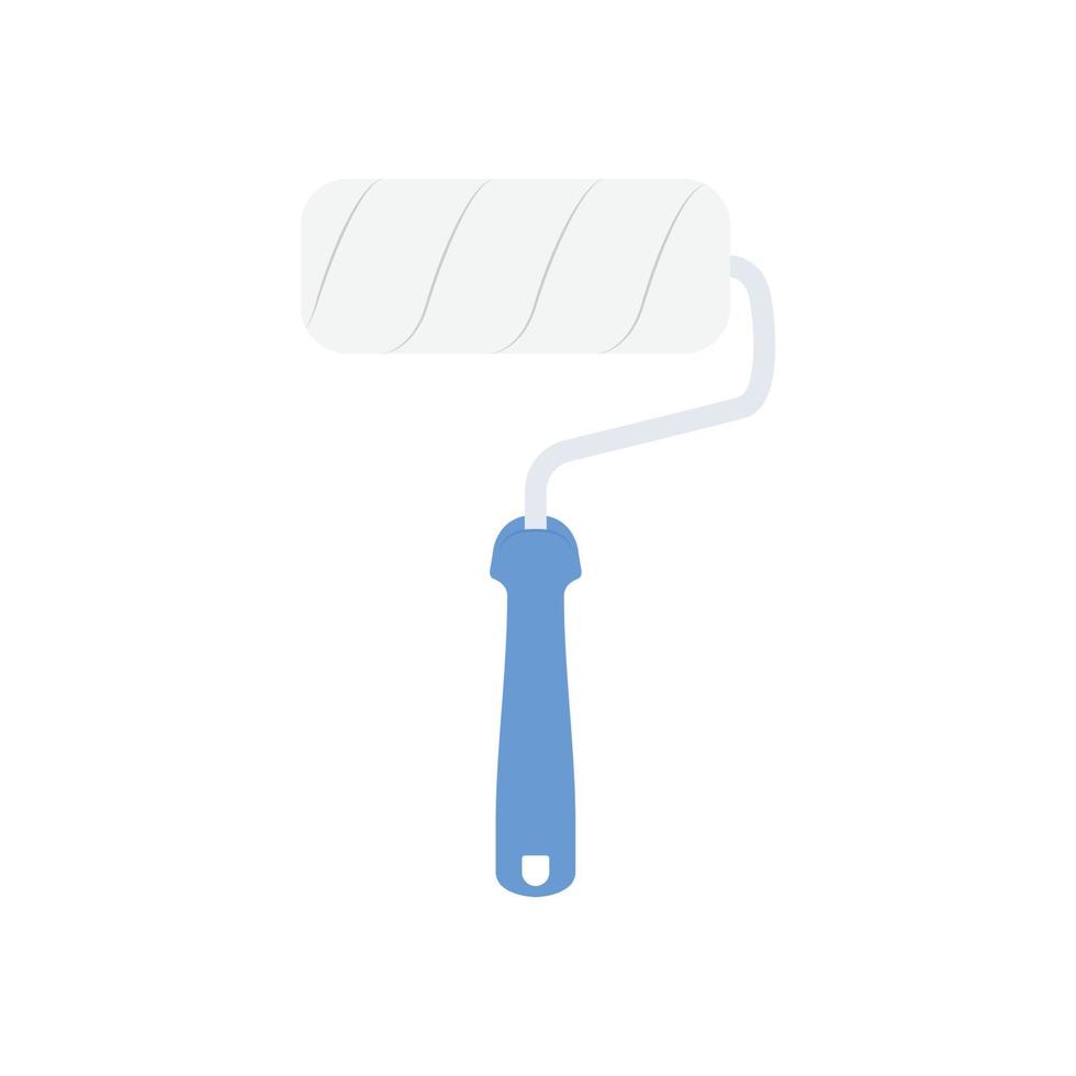 Paint Roller Flat Illustration. Clean Icon Design Element on Isolated White Background vector
