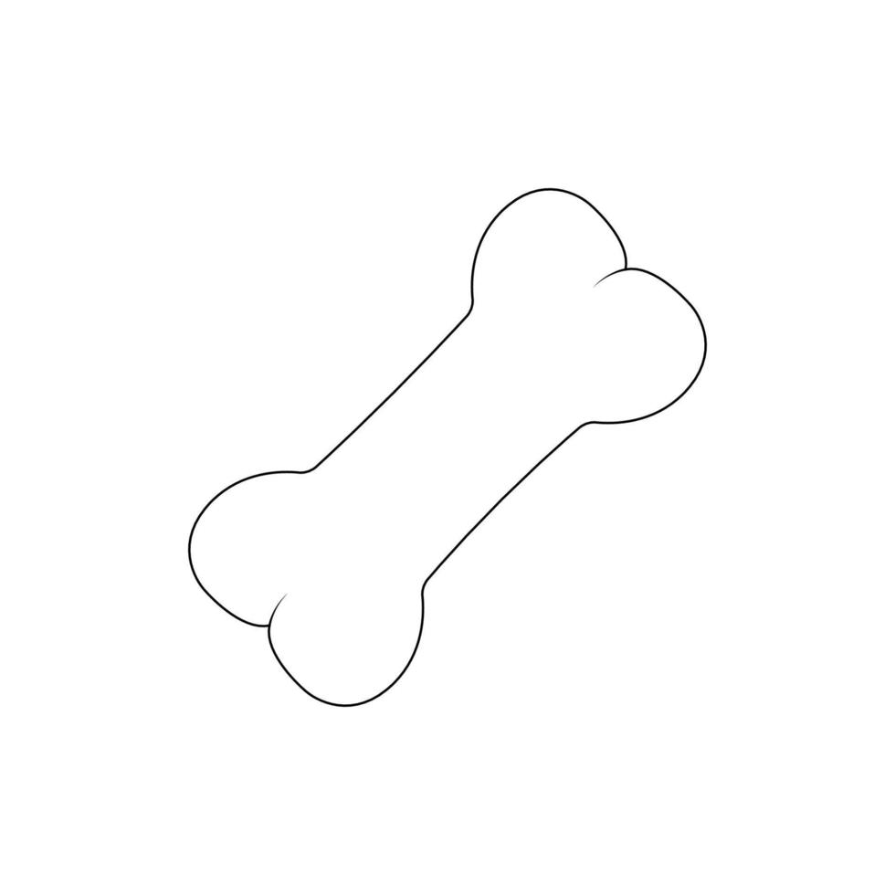 Bone Dog Toy Outline Icon Illustration on Isolated White Background vector