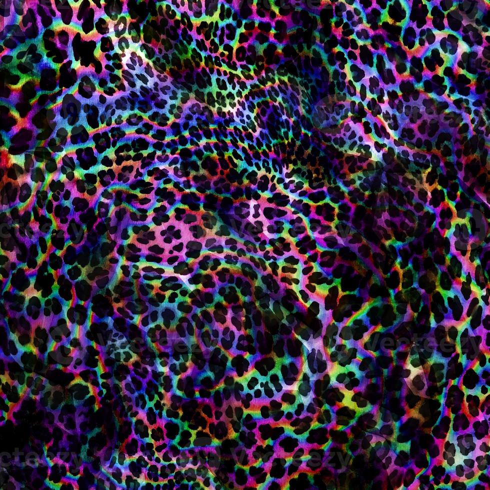 Abstract leopard design background,Colorful animal skin texture,Textile leopard design fabric photo