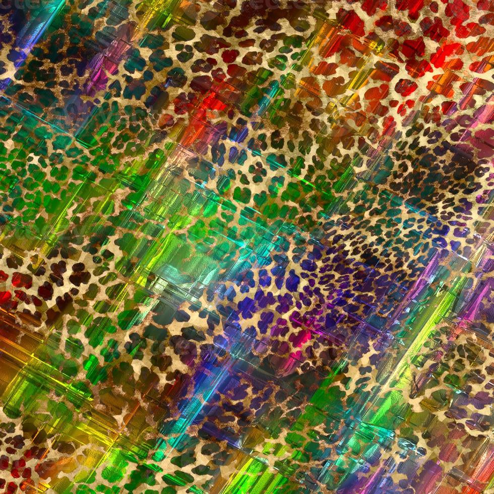 Abstract leopard design background,Colorful animal skin texture,Textile leopard design fabric photo