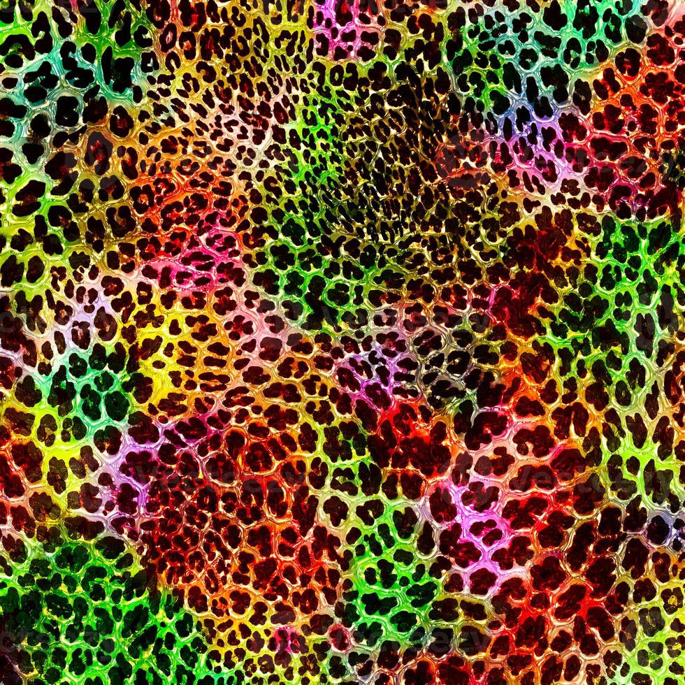 Abstract leopard design background,Colorful animal skin texture,Textile leopard design fabric photo