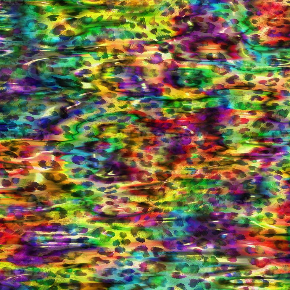 fondo de diseño de leopardo abstracto, textura de piel animal colorida, tela de diseño de leopardo textil foto