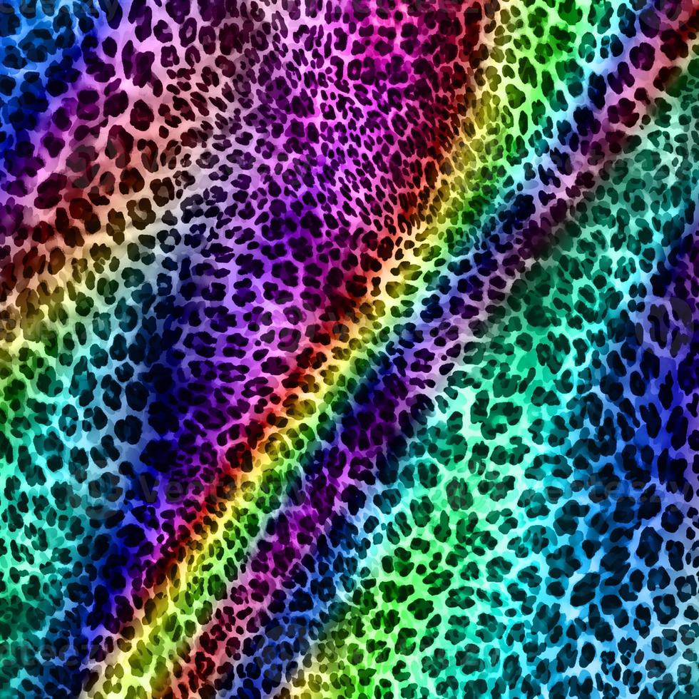 fondo de diseño de leopardo abstracto, textura de piel animal colorida, tela de diseño de leopardo textil foto