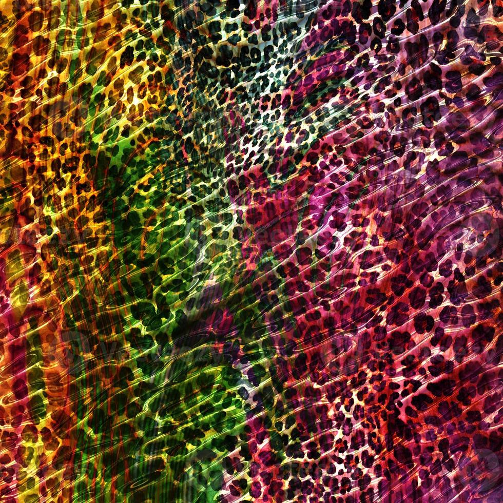 fondo de diseño de leopardo abstracto, textura de piel animal colorida, tela de diseño de leopardo textil foto