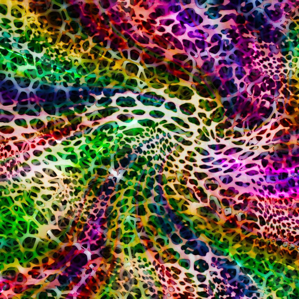 fondo de diseño de leopardo abstracto, textura de piel animal colorida, tela de diseño de leopardo textil foto