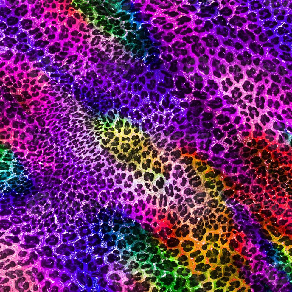 fondo de diseño de leopardo abstracto, textura de piel animal colorida, tela de diseño de leopardo textil foto