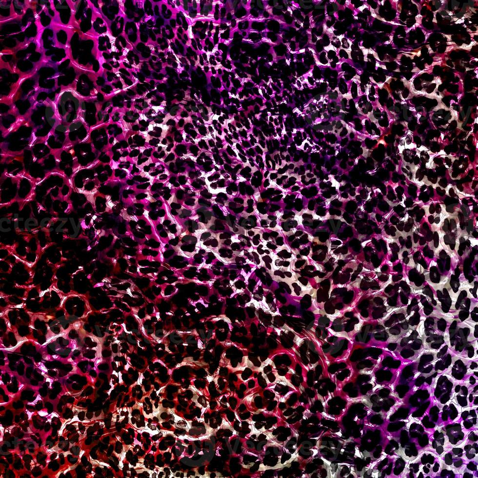 fondo de diseño de leopardo abstracto, textura de piel animal colorida, tela de diseño de leopardo textil foto