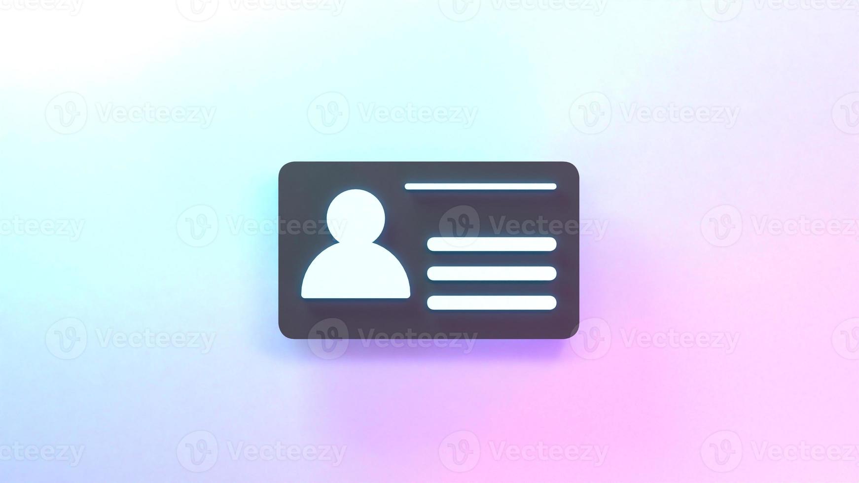 Pass card. 3d render illustration. photo