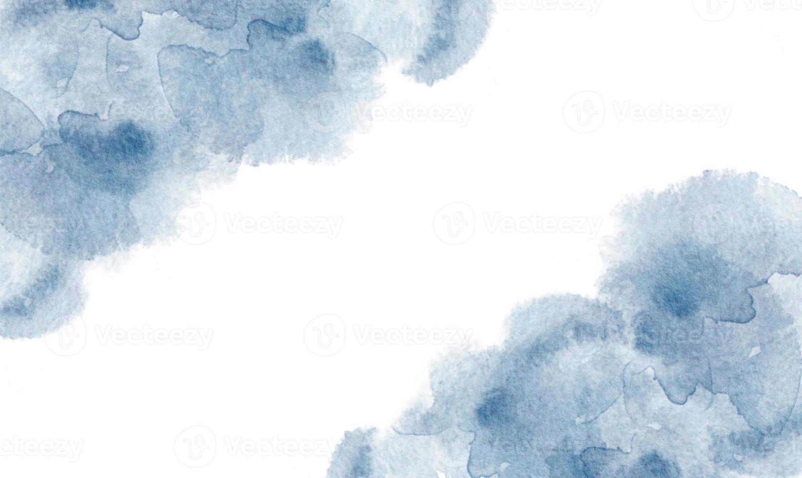 Abstract Ocean Watercolor Or Alcohol Ink Art With Paper Texture And White Background, Pastel Liquid Drawing Effect. Llustration Design Template For Wedding Invitation,Decoration, Banner, Background photo
