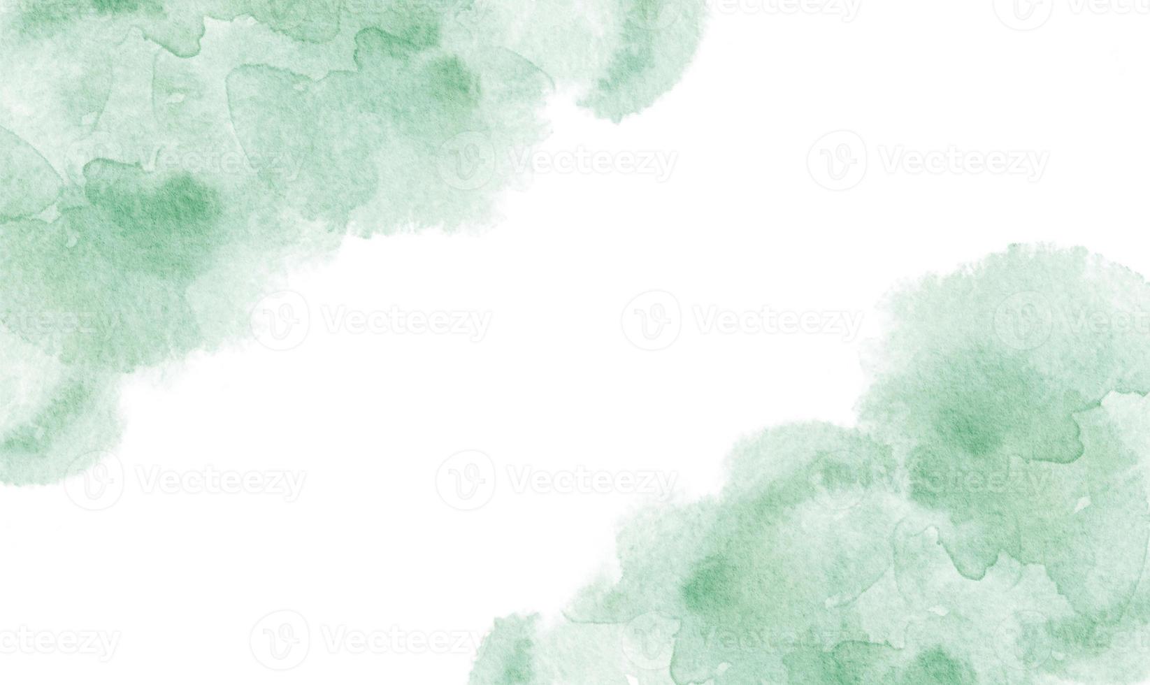 Abstract Green Watercolor Or Alcohol Ink Art With Paper Texture And White Background, Pastel Liquid Drawing Effect. Llustration Design Template For Wedding Invitation,Decoration, Banner, Background photo